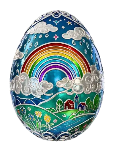 Crack this egg open and there's a whole world inside 🌈🥚